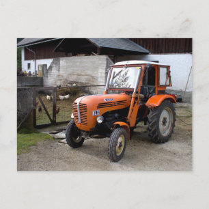 Carte Postale Tracteur Orange Steyr KL II