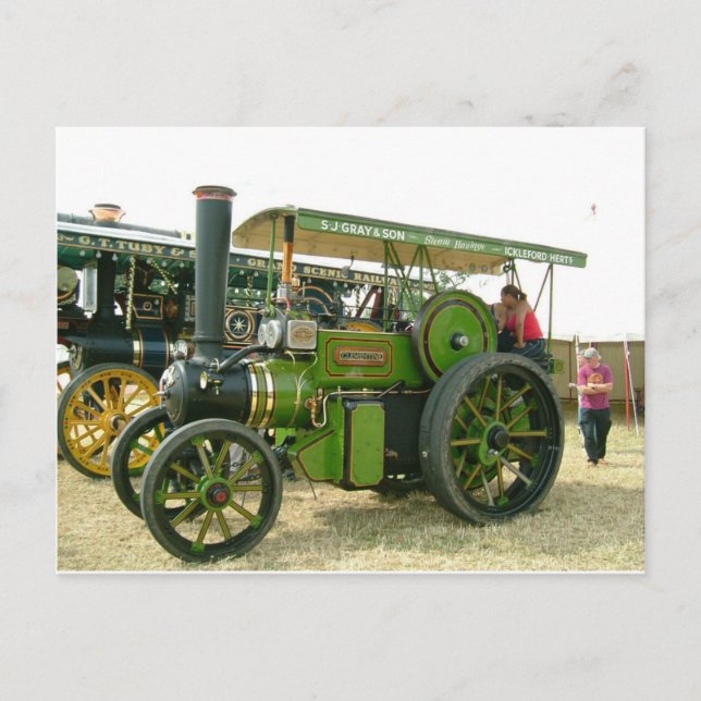 Carte Postale tracteur vintage (Devant)