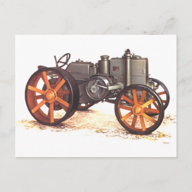 Carte Postale Tracteur vintage (Devant)