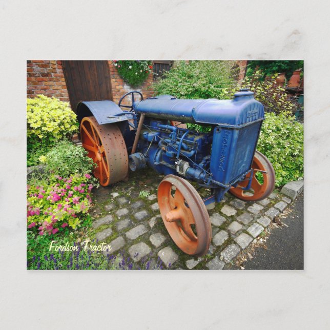 Carte Postale Tracteur vintage Fordson, Bredbury Hall (Devant)