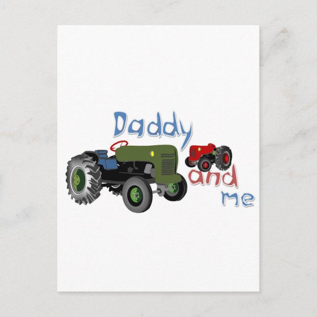 Carte Postale Tracteurs Daddy et Me (Devant)