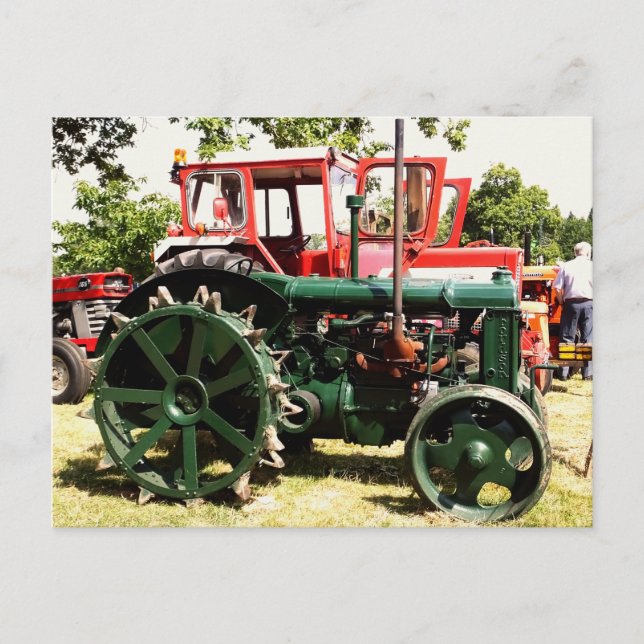 Carte Postale TRACTEURS vintages (Devant)
