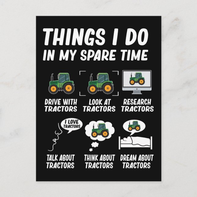 Carte Postale Tractor Boy Funny Farming Tractors (Devant)