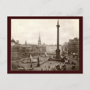 Carte Postale Trafalgar Carré, Londres Vintage