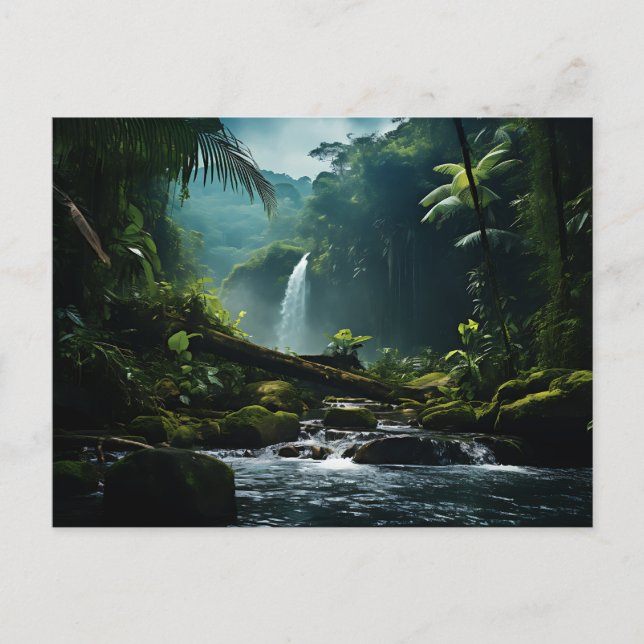 Carte Postale Trafalgar Falls Tropical Rainforest Photographie (Devant)