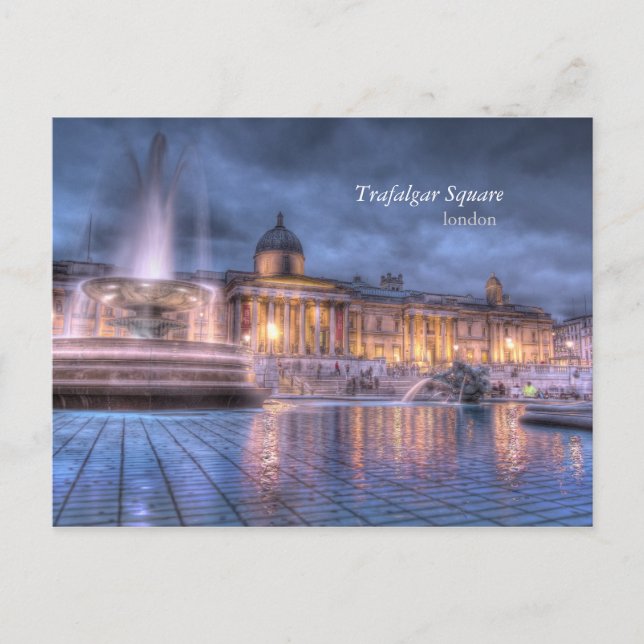 Carte Postale Trafalgar Square in London Postcard (Devant)
