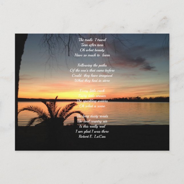 Carte Postale Trails I Travel Poem Card (Devant)