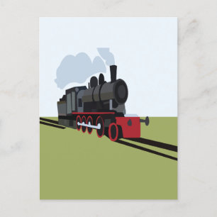 Carte Postale Train à vapeur chemin de fer