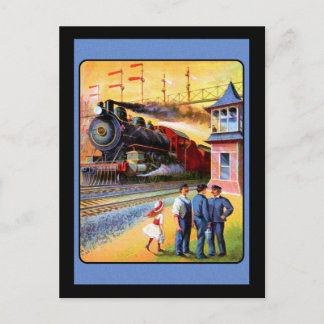 Carte Postale Train à vapeur Locomotive