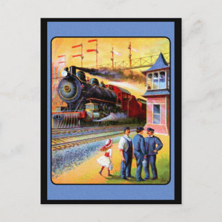 Carte Postale Train à vapeur Locomotive