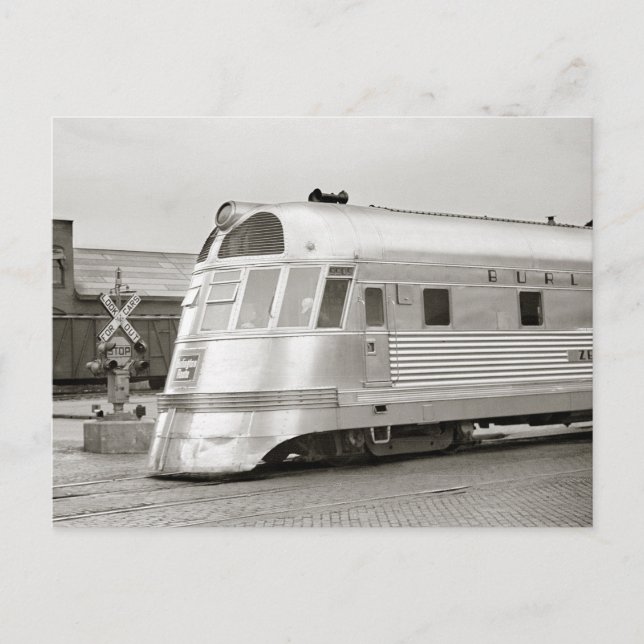 Carte Postale Train aérodynamique Zephyr, 1939 (Devant)