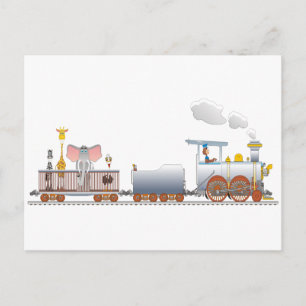 Carte Postale Train animal