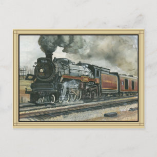 Carte postale Train Avec Bordure