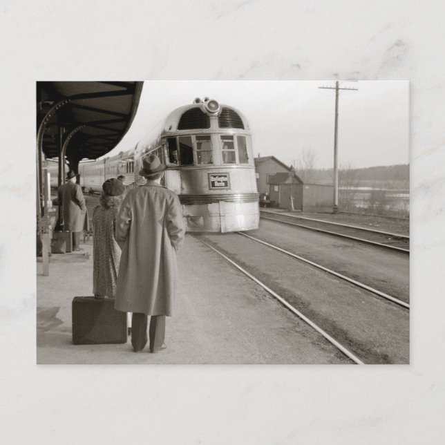 Carte Postale Train Burlington Zephyr, 1940 (Devant)