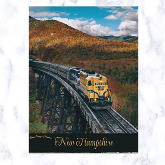 Carte Postale Train dans le New Hampshire (Créateur téléchargé)