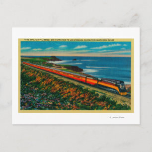 Carte Postale Train Daylight Limited sur la Californie