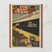 Train de bateau vintage Boston Maine