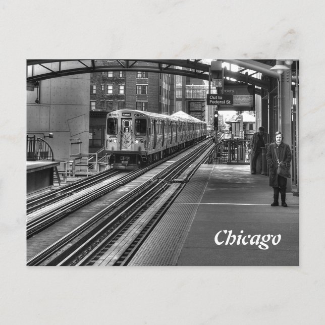 Carte Postale Train de Chicago (Devant)