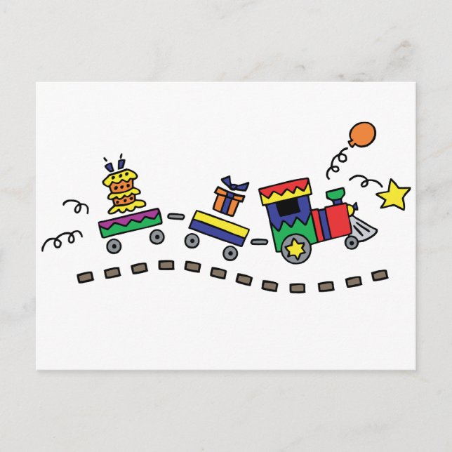 Carte Postale Train de fête (Devant)