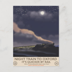 Carte Postale Train de nuit pour Oxford