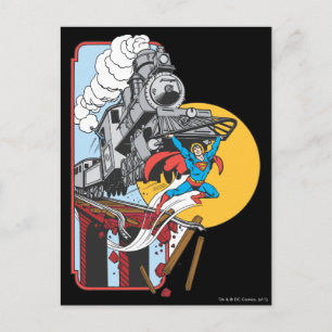 Carte Postale Train de relève Superman