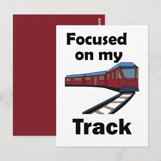 Carte Postale Train Électrique Concentré Sur Ma Fête De Train Su (Devant / Derrière)