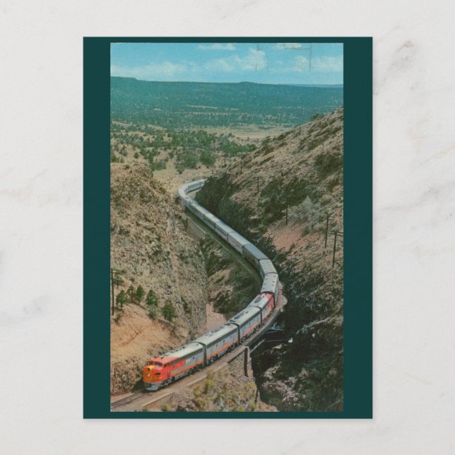 Carte Postale Train en Apache Canyon, NM Vintage (Devant)