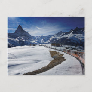 Carte Postale Train ferroviaire Gornergrat et Matterhorn à Zerma