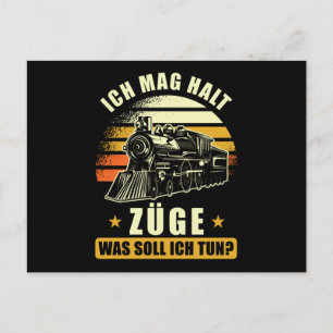 Carte Postale Train Ironbahner Cadeau Dit Drôle