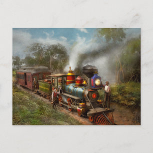 Carte Postale Train - Le chemin de fer céleste 1896