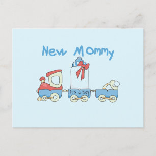 Carte Postale Train New Mommy of Boy tshirts et cadeaux