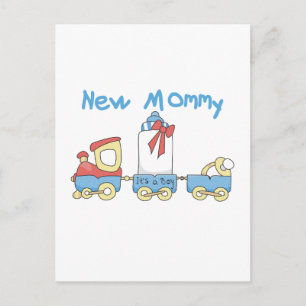 Carte Postale Train New Mommy of Boy tshirts et cadeaux