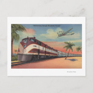 Carte Postale Train- Rationalisation à travers la Floride