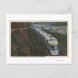 Carte Postale Train- Rationalisation à travers Potomac