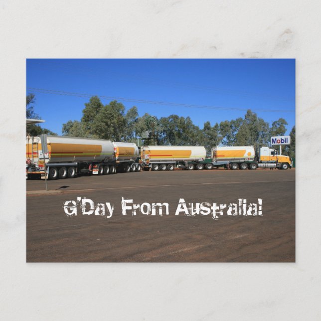 Carte Postale Train routier australien (Devant)