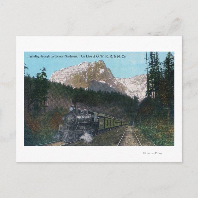 Carte Postale Train traversant le Nord-Ouest (Devant)