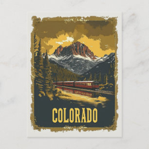 Carte Postale Train vintage Colorado Rockies Rockies