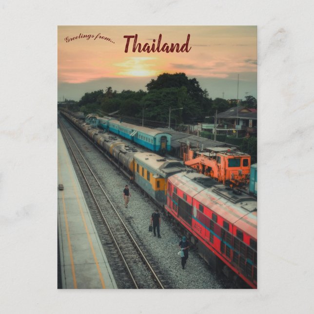 Carte Postale Trains à Chachoengsao Thaïlande (Devant)