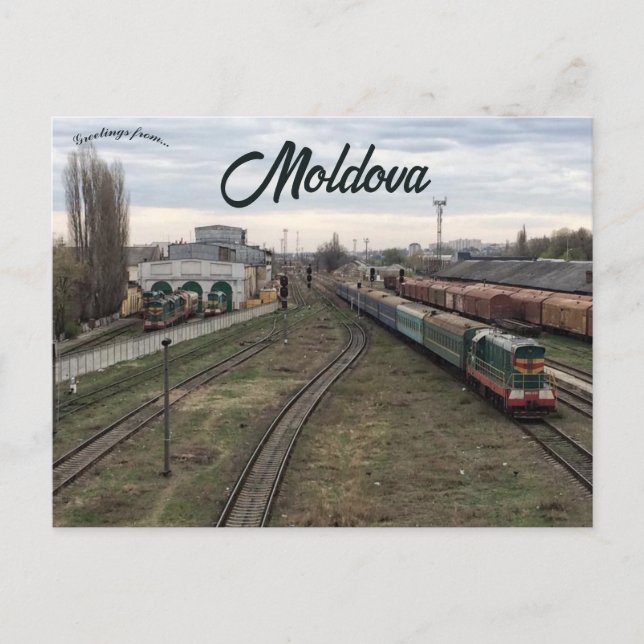 Carte Postale Trains à Chisinau Moldavie (Devant)