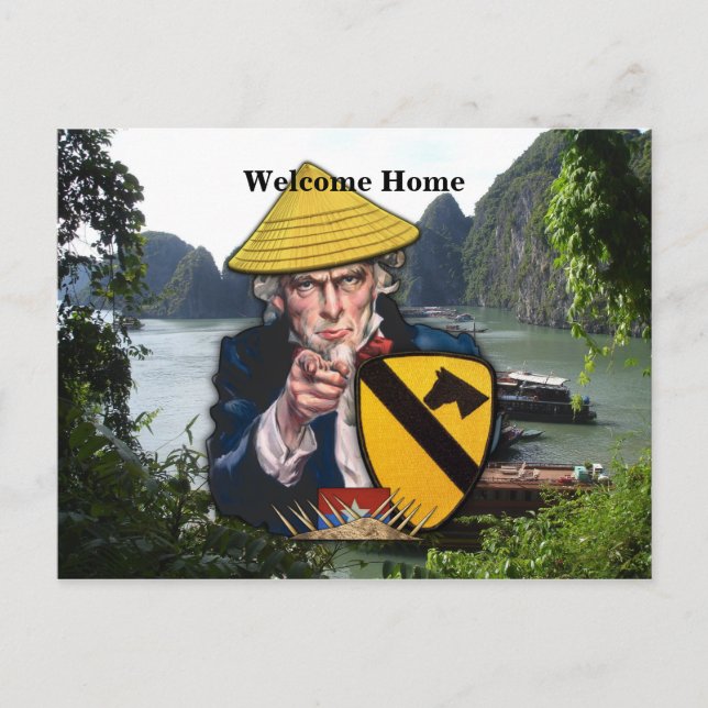 Carte Postale Trait de nom de la division de cavalerie 1er d'Air (Devant)