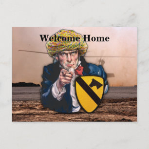 Carte Postale Trait de nom de la division de cavalerie 1er d'Air