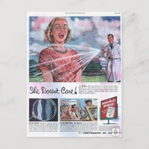 Carte Postale Traitement De Tissu Vintage Moins Offensif Et