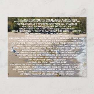 CARTE POSTALE TRAITEMENTS DE GUÉRISON POUR MALADIE ET CANCER