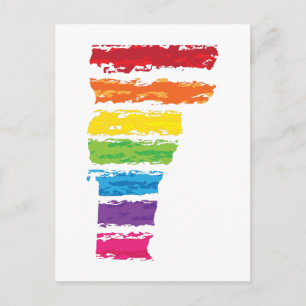 Carte Postale traits de couleur vermont