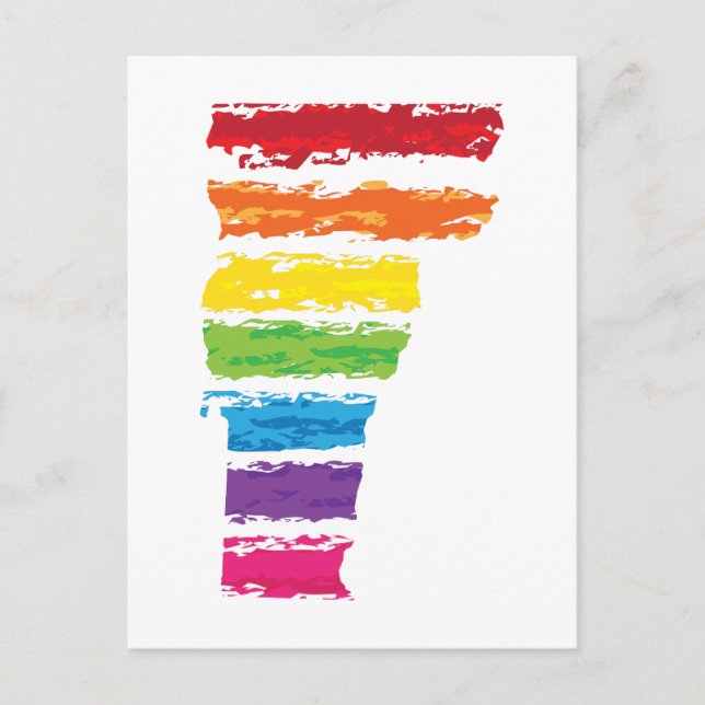 Carte Postale traits de couleur vermont (Devant)