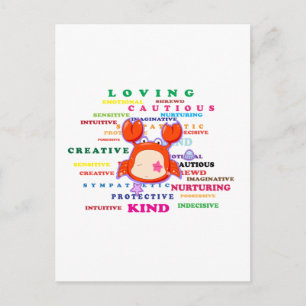 Carte Postale Traits des signes du cancer du zodiaque