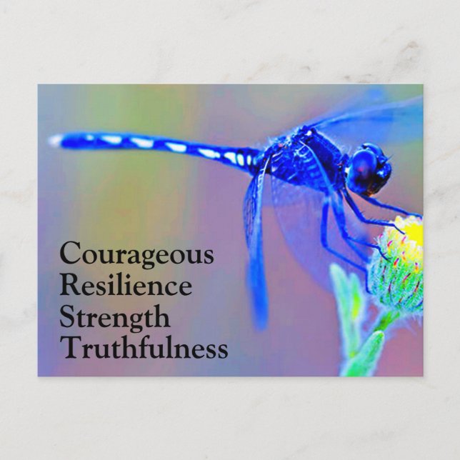 Carte postale Traits d'esprit du dragon bleu (Devant)