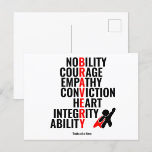 Carte Postale Traits d'un héros