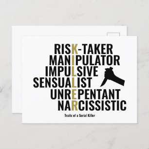 Carte Postale Traits d'un tueur série
