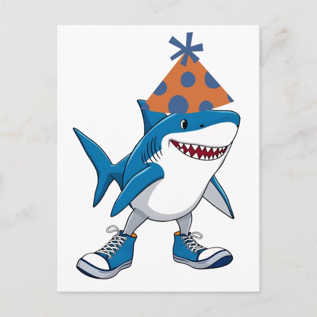 Carte Postale Tralalero Tralala Anniversaire Cartoon Requin (Devant)